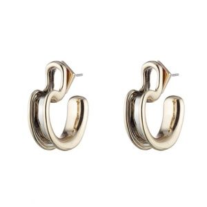 Alexis Bittar two tone hoop